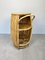 Bamboo Rattan Barrel Bar Cart Cabinet, Italy, 1960s 2