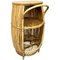 Bamboo Rattan Barrel Bar Cart Cabinet, Italy, 1960s 1