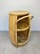 Bamboo Rattan Barrel Bar Cart Cabinet, Italy, 1960s 3