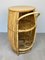 Bamboo Rattan Barrel Bar Cart Cabinet, Italy, 1960s 4