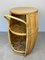 Bamboo Rattan Barrel Bar Cart Cabinet, Italy, 1960s 8