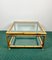 Bamboo, Glass & Brass Coffee Side Table, Italy, 1970s 6