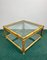 Bamboo, Glass & Brass Coffee Side Table, Italy, 1970s, Image 3