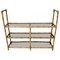 Bamboo Rattan & Smoked Glass Console Bookcase, Italy, 1960s, Image 1