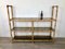 Bamboo Rattan & Smoked Glass Console Bookcase, Italy, 1960s, Image 4