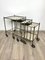 Silvered Brass & Faux Bamboo Nesting Bar Cart from Maison Baguès, France, 1960s, Set of 3 4