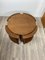 Wood Nesting Round Tables, Italy, 1970s, Set of 5 17