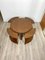 Tables Gigognes Rondes en Bois, Italie, 1970s, Set de 5 4