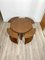 Wood Nesting Round Tables, Italy, 1970s, Set of 5 4