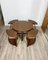Wood Nesting Round Tables, Italy, 1970s, Set of 5, Image 8