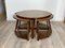 Wood Nesting Round Tables, Italy, 1970s, Set of 5 6