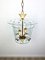 Glass & Brass Lantern by Pietro Chiesa for Fontana Arte, Italy, 1950s 3