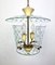 Glass & Brass Lantern by Pietro Chiesa for Fontana Arte, Italy, 1950s 4
