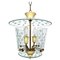 Glass & Brass Lantern by Pietro Chiesa for Fontana Arte, Italy, 1950s 1