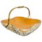 Walnut Wood & Brass Bowl Basket Centrepiece by Aldo Tura for Macabo, Italy, 1950s 1