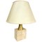 Travertine Base & Brass Table Lamp from Fratelli Mannelli, Italy, 1970s, Image 1