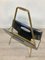 Mid-Century Italian Wood and Brass Magazine Rack in Ico & Luisa Parisi Style, 1950s 8