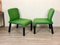 Green Plastic Fabric Armchairs, Italy, 1970s, Set of 2, Image 3