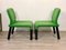 Green Plastic Fabric Armchairs, Italy, 1970s, Set of 2 5