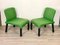 Green Plastic Fabric Armchairs, Italy, 1970s, Set of 2 4