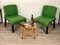 Green Plastic Fabric Armchairs, Italy, 1970s, Set of 2 10