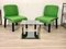 Green Plastic Fabric Armchairs, Italy, 1970s, Set of 2, Image 8