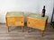 Wood Lacquered Side Table Nightstands, 1950s, Italy, Set of 2 3