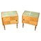 Wood Lacquered Side Table Nightstands, 1950s, Italy, Set of 2, Image 1