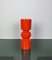 Spanish Orange Ceramic & Pine Vase from Sicart, Italy, 1970s 3