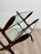 Wood & Glass Magazine Rack Cart by Cesare Lacca, Italy, 1950s 9