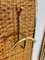 Rattan & Golden Metal Coat Hanger & Mirror, 1960s, Set of 2, Image 9