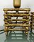 Lampada da tavolo a forma di bambù in ottone, Italia, anni '60, Immagine 10