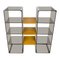 Chrome, Smoked Glass & Wood Bookshelf Étagère by Gallotti & Radice, Italy, 1970s, Image 1