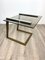 Brass Chrome & Smoked Glass Coffee Side Table, Italy, 1970s, Image 2