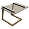 Brass Chrome & Smoked Glass Coffee Side Table, Italy, 1970s 1