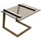 Brass Chrome & Smoked Glass Coffee Side Table, Italy, 1970s, Image 1