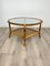 Bamboo Rattan & Frosted Glass Coffee Table, Italy, 1960s 6