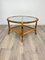 Bamboo Rattan & Frosted Glass Coffee Table, Italy, 1960s, Image 6