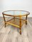 Bamboo Rattan & Frosted Glass Coffee Table, Italy, 1960s 3