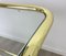 Glass & Golden Metal Serving Cart Trolley by Morex, Italy, 1980s, Image 12