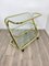 Glass & Golden Metal Serving Cart Trolley by Morex, Italy, 1980s, Image 8
