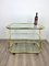 Glass & Golden Metal Serving Cart Trolley by Morex, Italy, 1980s, Image 5