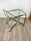 Brass Mahogany & Glass Bar Serving Cart Trolley by Cesare Lacca, Italy, 1950s 2