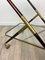 Brass Mahogany & Glass Bar Serving Cart Trolley by Cesare Lacca, Italy, 1950s 12