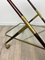 Brass Mahogany & Glass Bar Serving Cart Trolley by Cesare Lacca, Italy, 1950s, Image 12