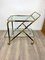 Brass Mahogany & Glass Bar Serving Cart Trolley by Cesare Lacca, Italy, 1950s 4