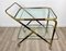 Brass Mahogany & Glass Bar Serving Cart Trolley by Cesare Lacca, Italy, 1950s 6