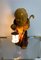 Handgeschnitzte Monk Tischlampe aus Holz von Aldo Tura für Macabo, Italien, 1950er 10