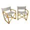 Bamboo Folding Director's Chairs, Italy, 1960s, Set of 2 1