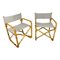 Chaises de Direction Pliantes en Bambou, Italie, 1960s, Set de 2 1